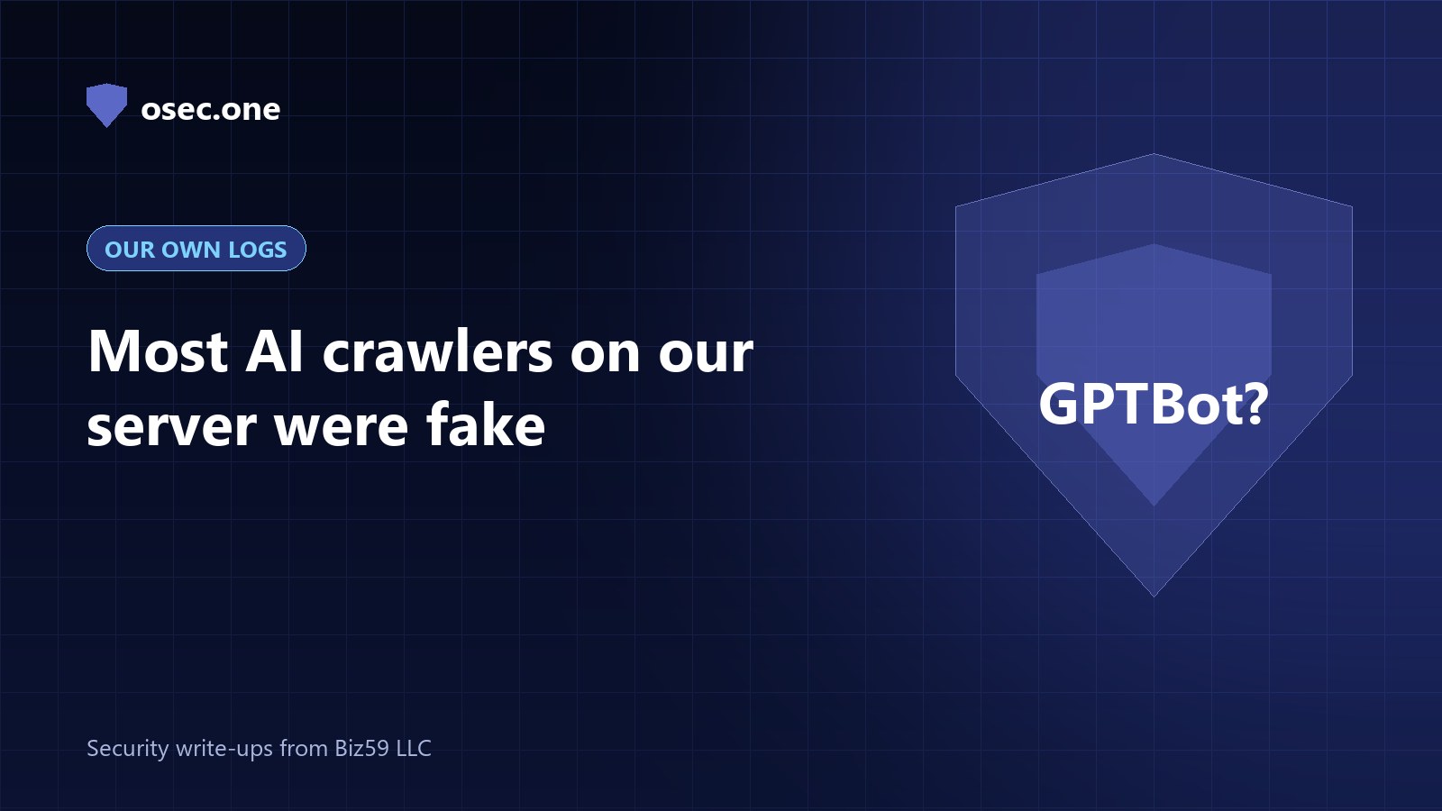 osec.one cover: most AI crawlers on our server were fake