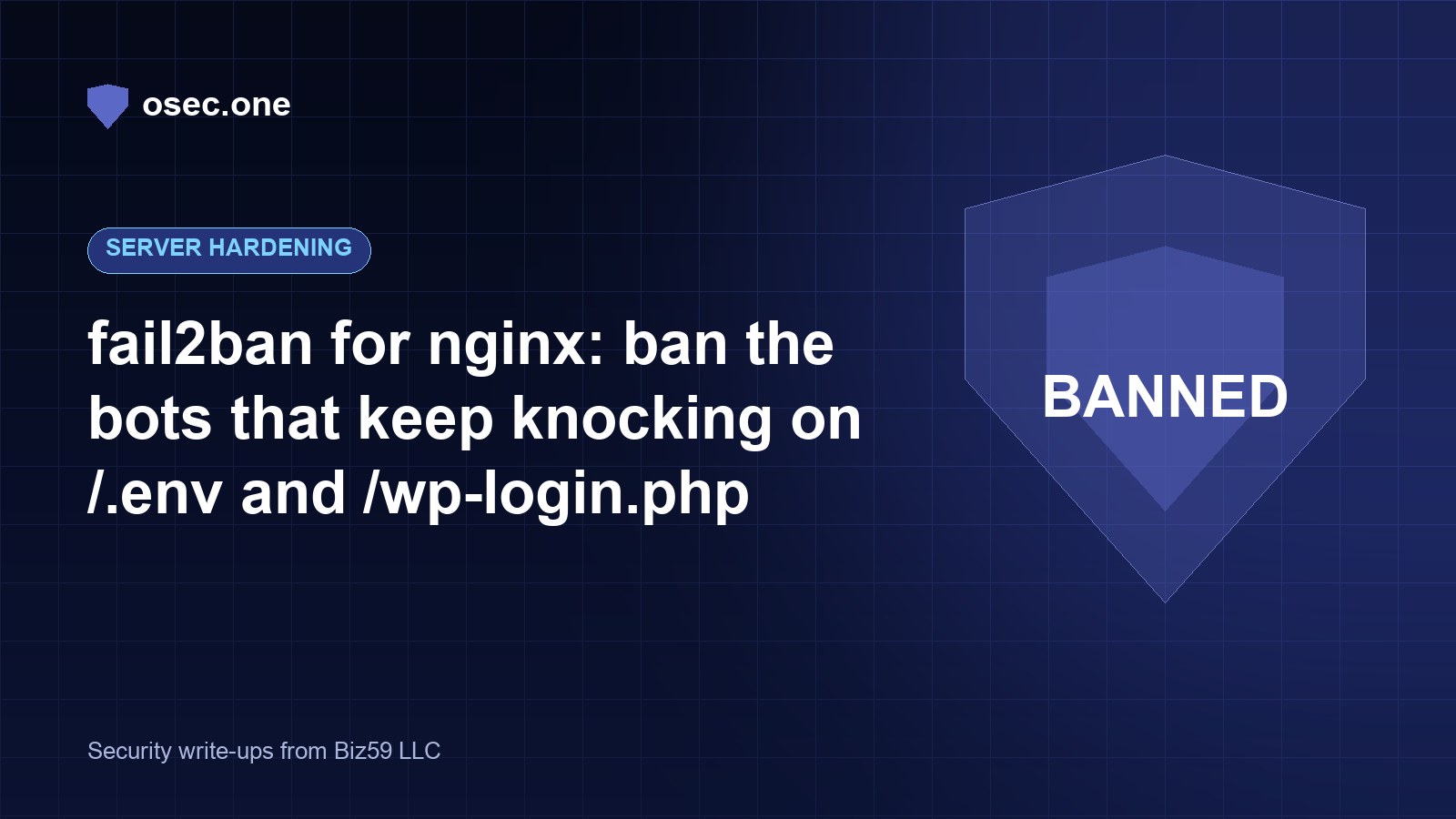 fail2ban for nginx: ban the bots that keep knocking on /.env and /wp-login.php