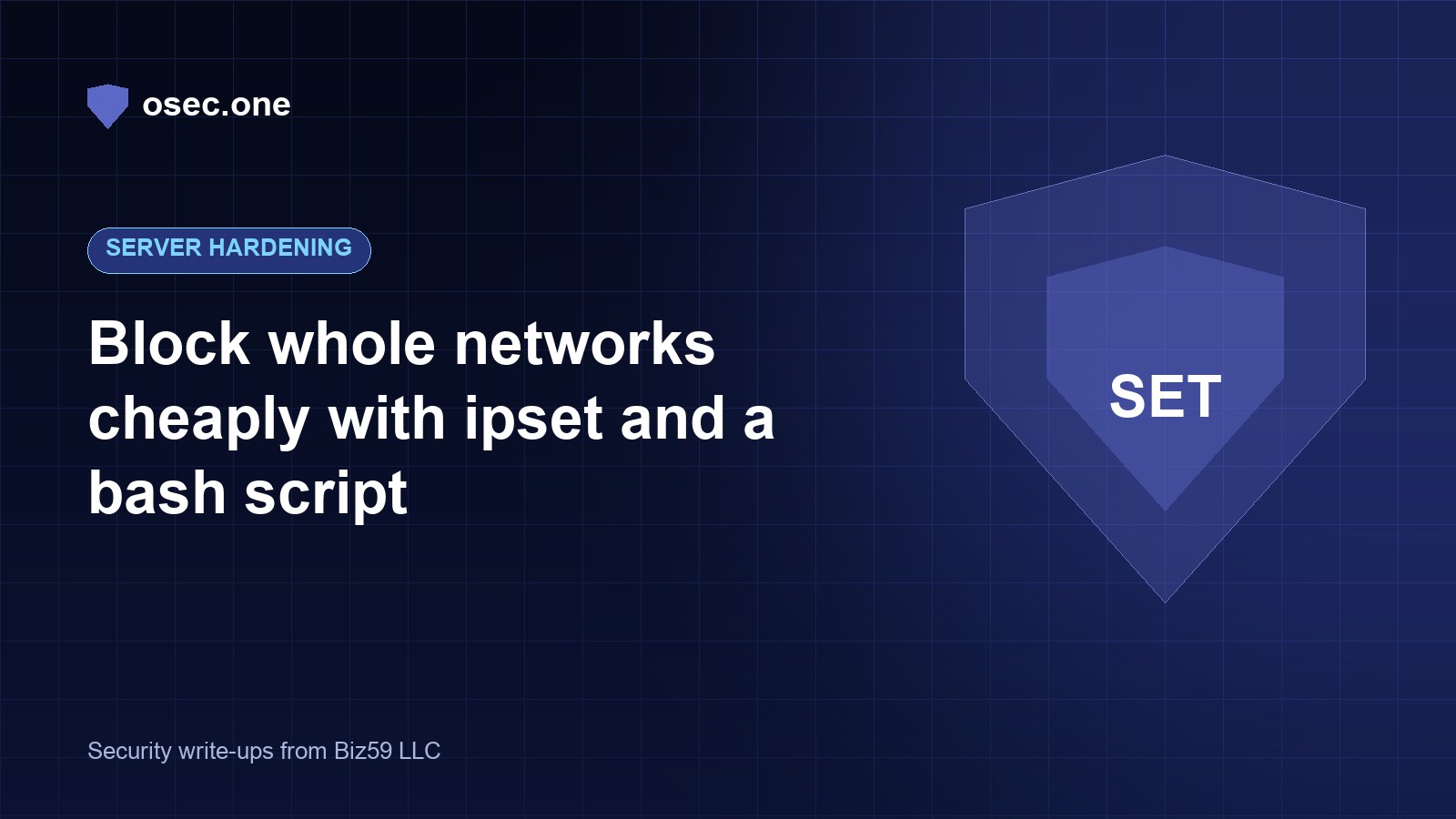Block whole networks cheaply with ipset and a bash script