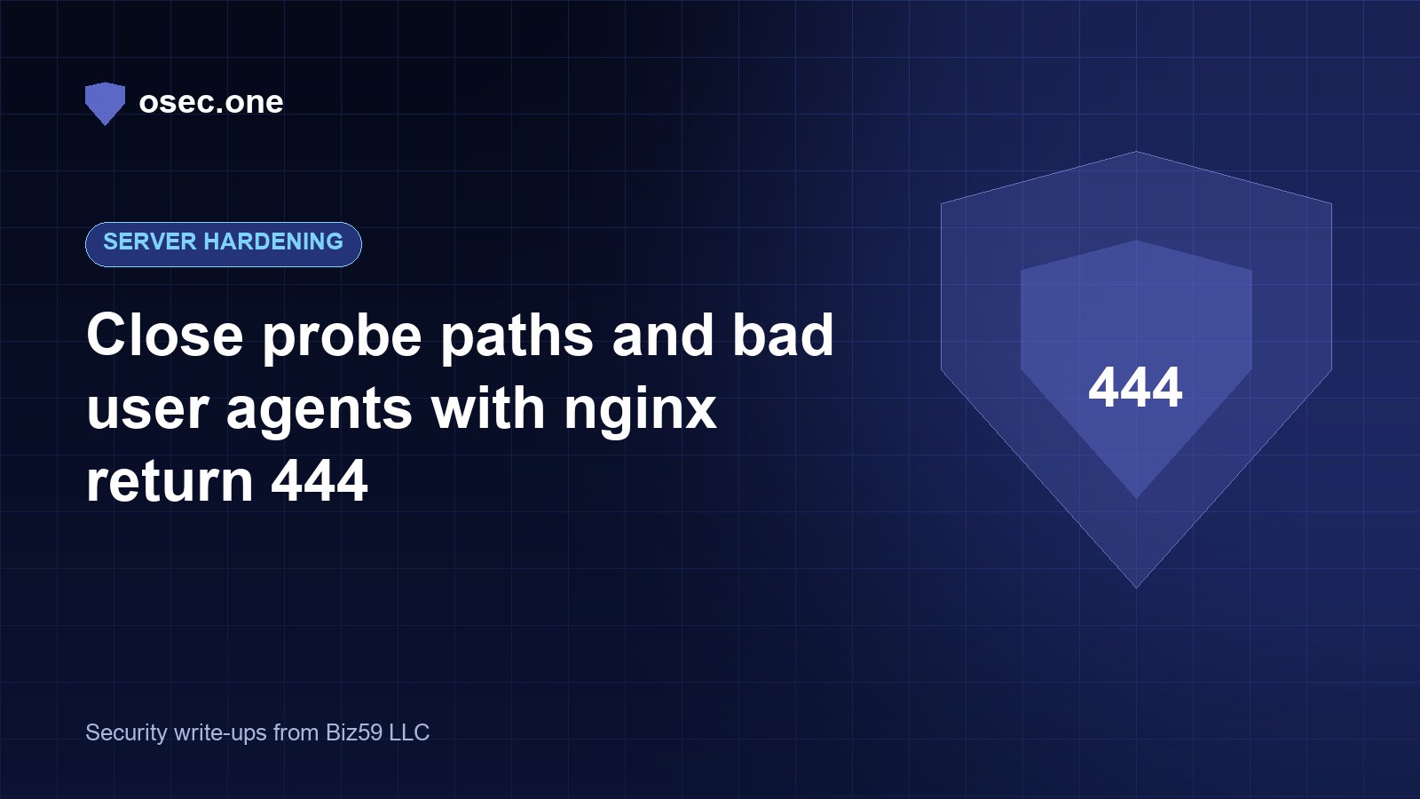 Close probe paths and bad user agents in nginx with return 444