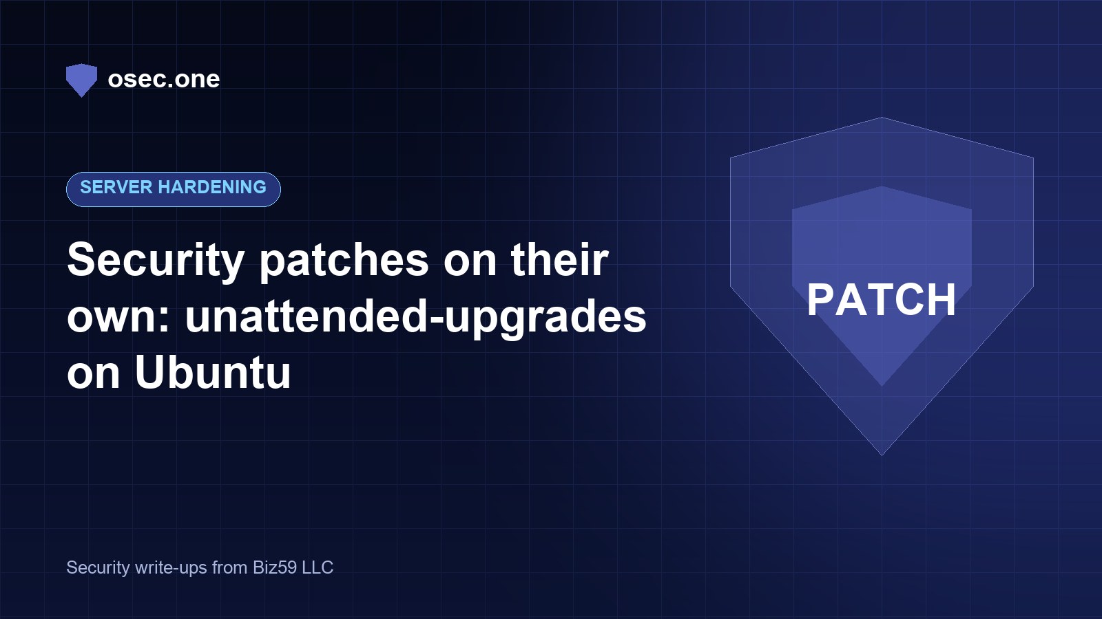 Security patches on their own: unattended-upgrades on Ubuntu