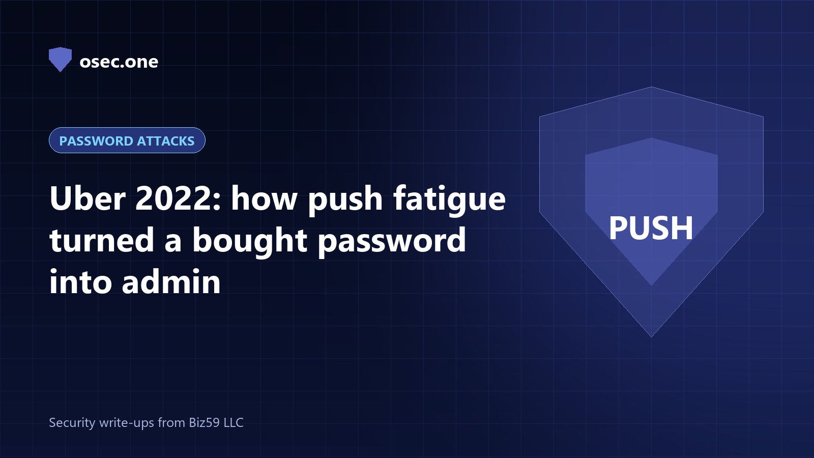 osec.one case analysis cover: MFA push fatigue and stolen credentials